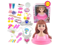 Ats-muñeca De Pelo Para Peinar Con Franja Recta Kit De Salón De Belleza Peluquería Con Accesorios Regalo