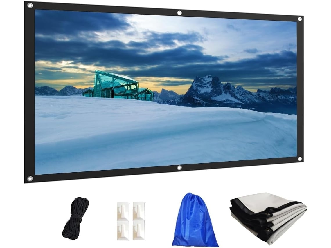Pantalla De Proyección Portátil 4:3 16:9 (60", 72", 84", 92"), Lavable, Plegable Y Sin Arrugas, Para Cine,