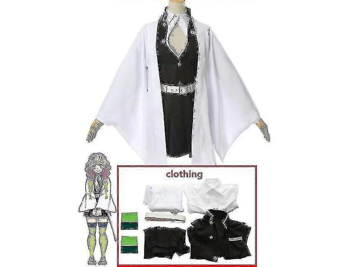 Kanroji Mitsuri Demon Slayer Kimetsu No Yaiba Kimono Disfraz De Cosplay Para Adultos Y Niños, Traje De Halloween Para Mujer