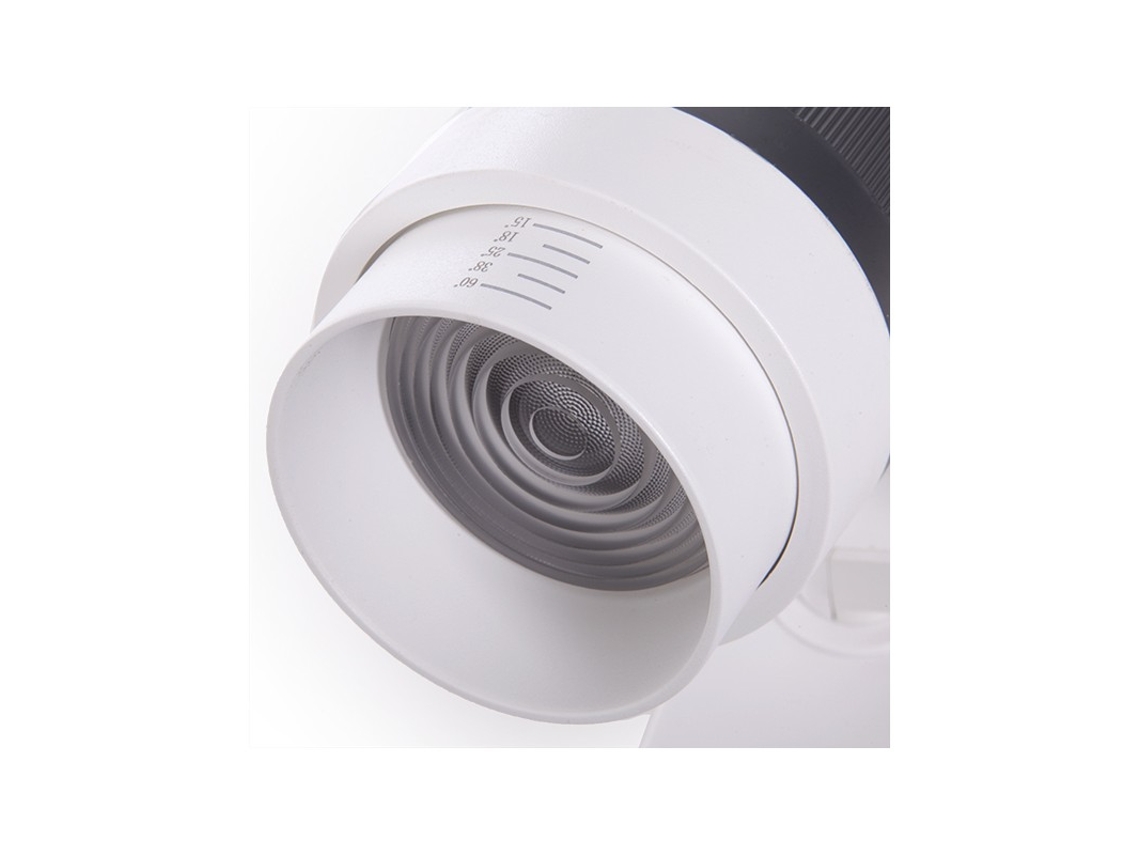 Foco De Carril Led 30w 2527lm Cri90 2700ºk Kayla Trifásico Apertura Variable 50.000h [gmd-ftl03-t-30-ww
