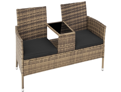Jardn TECTAKE Banco De Poli-Ratn con Mesa TECTAKE