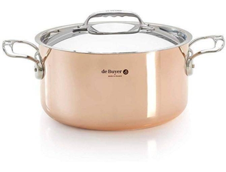 Olla en Cobre y Acero Inoxidable DE BUYER 28 cm