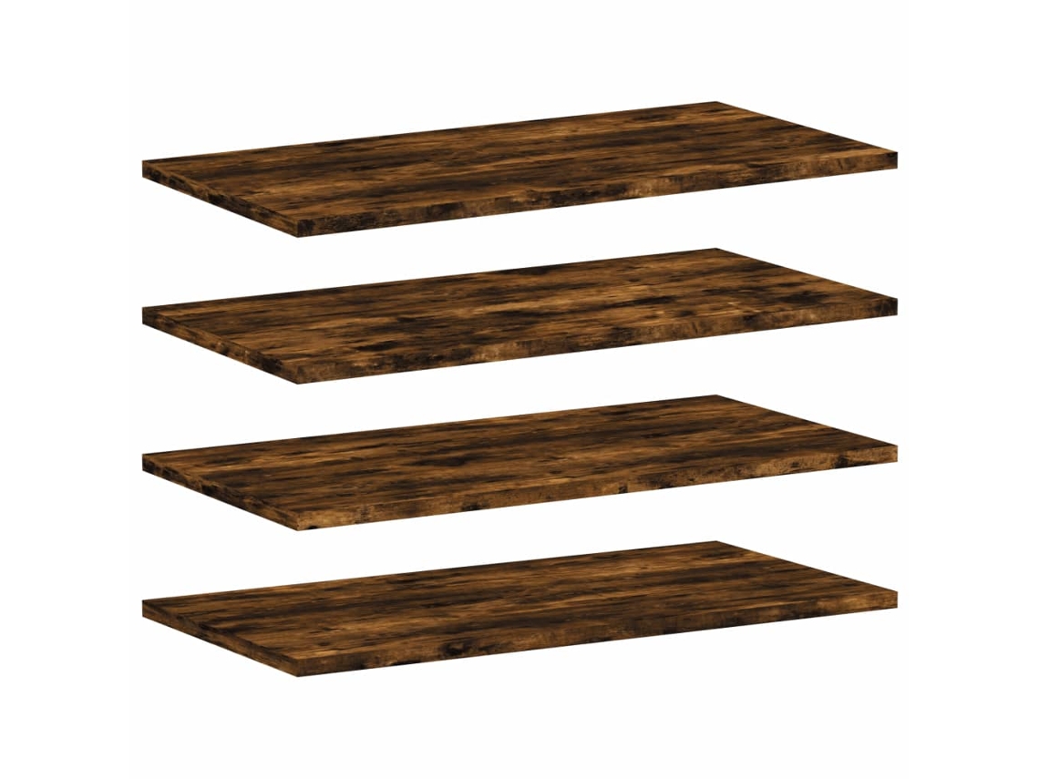 Conjunto 4 Estantes pared VIDAXL madera ingeniería roble humo