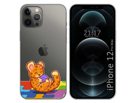 Carcasa iPhone 12 Pro Max (6.7) TUMUNDOSMARTPHONE Dibujos Transparente Multicolor