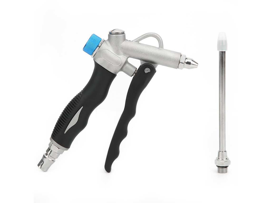 Pistola Neumática Ajustable Para Limpieza Industrial Con Boquillas Largas Y Cortas G1/4in
