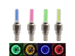 2 Mini Luces Para Bicicleta Con Luces De Advertencia Led Para Válvula De Neumático, Rueda De Entrenamiento Amarilla, Para Bicicleta De Montaña, Bicicleta De Carretera