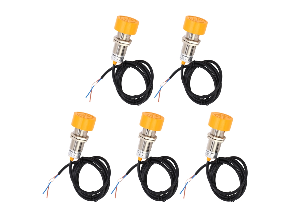5 Piezas Sensor De Proximidad Pnp Normalmente Abierto 20mm Ip65 Impermeable 90‑250vdc