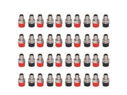 20 Conectores Banana De Latón Niquelado De 4 Mm Para Instrumentos Educativos.