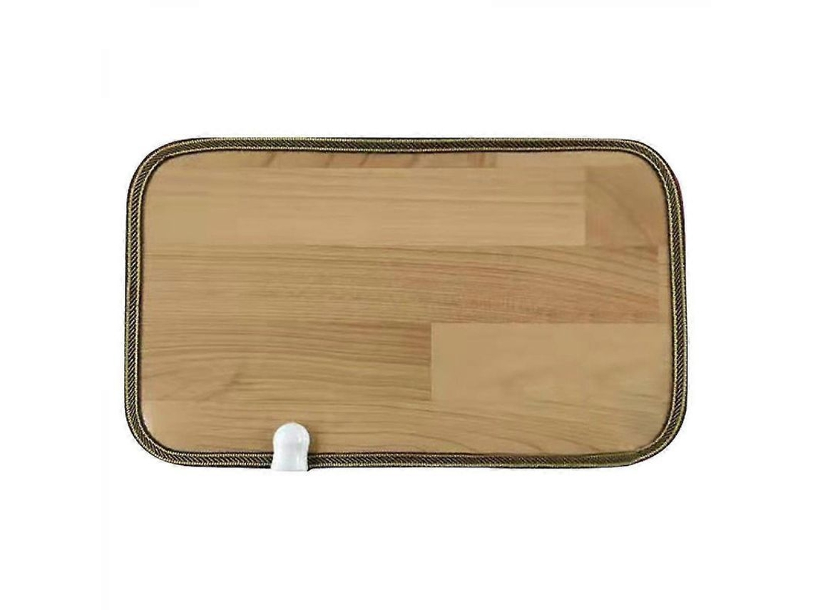 Alfombrilla Calefactable Para Pies, Alfombrilla De Carbono Cristalino Con Rayas De Madera, Calefactores Eléctricos Para Oficina Y Hogar.