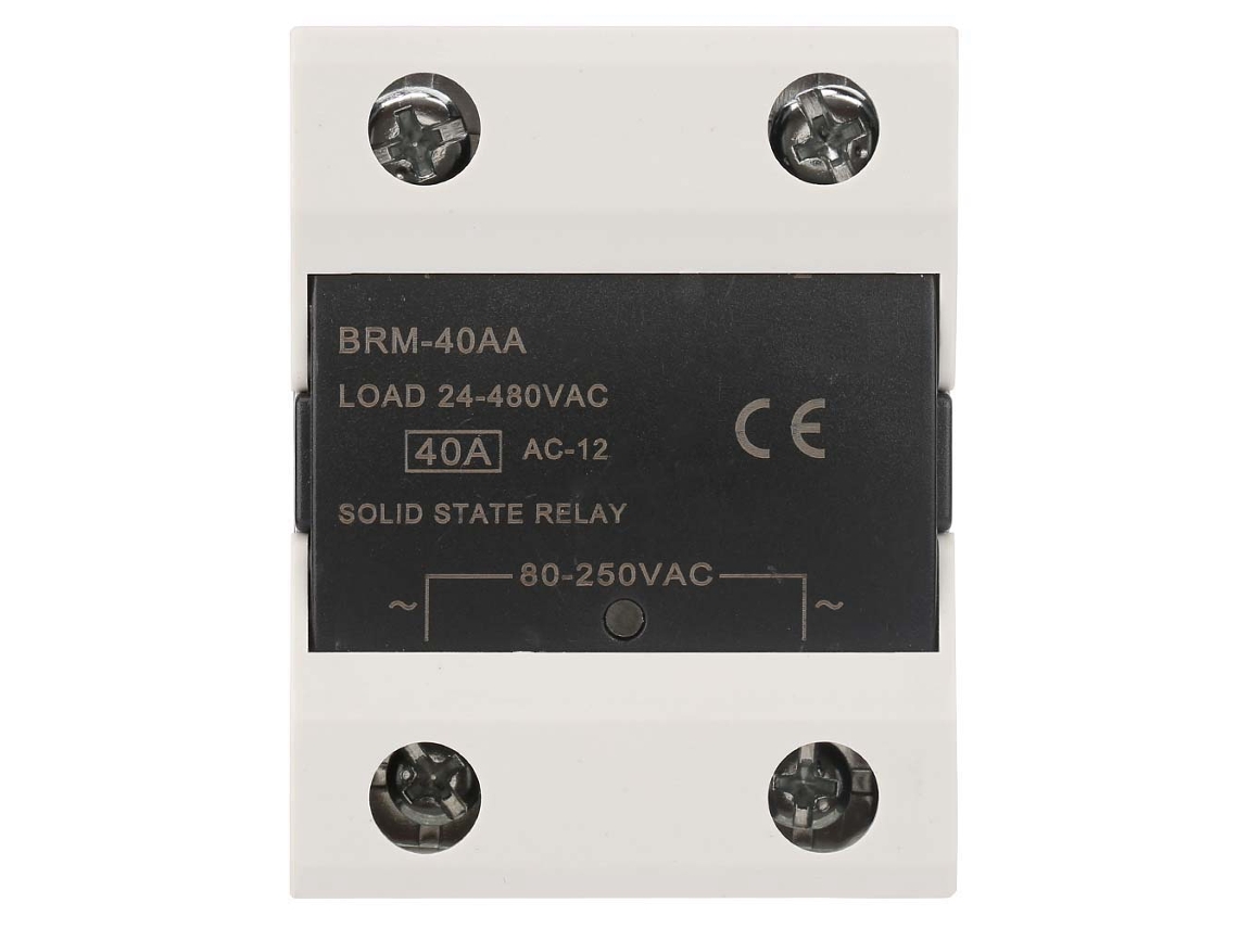 Relé De Estado Sólido Brm-40 40a 24-480vac Para Procesos De Automatización Industrial