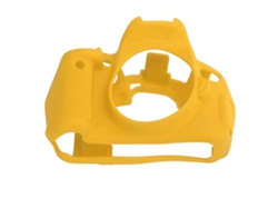 Funda protectora de silicona para cámara EOS 600D, color amarillo Saisiyiky