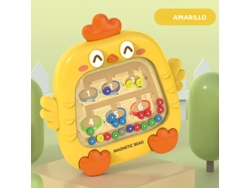 Juego De Clasificación (amarillo), Laberinto Magnético De Números Y Colores, Tablero Con Rotuladores Y Cuentas Móviles.