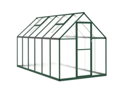 Maison Exclusive - Invernadero Con Marco Base Aluminio Verde 334x169x195 Cm