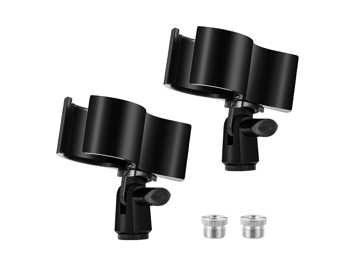 Soporte de micrófono de dos piezas con adaptador de rosca macho de 5/8" a 3/8" Mdug
