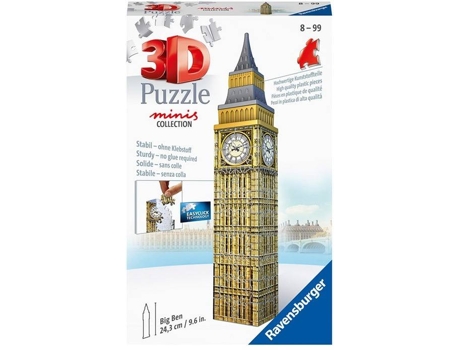 Puzzle RAVENSBURGUER Mini Big Ben 3D (Edad Minima: 8 Anos)