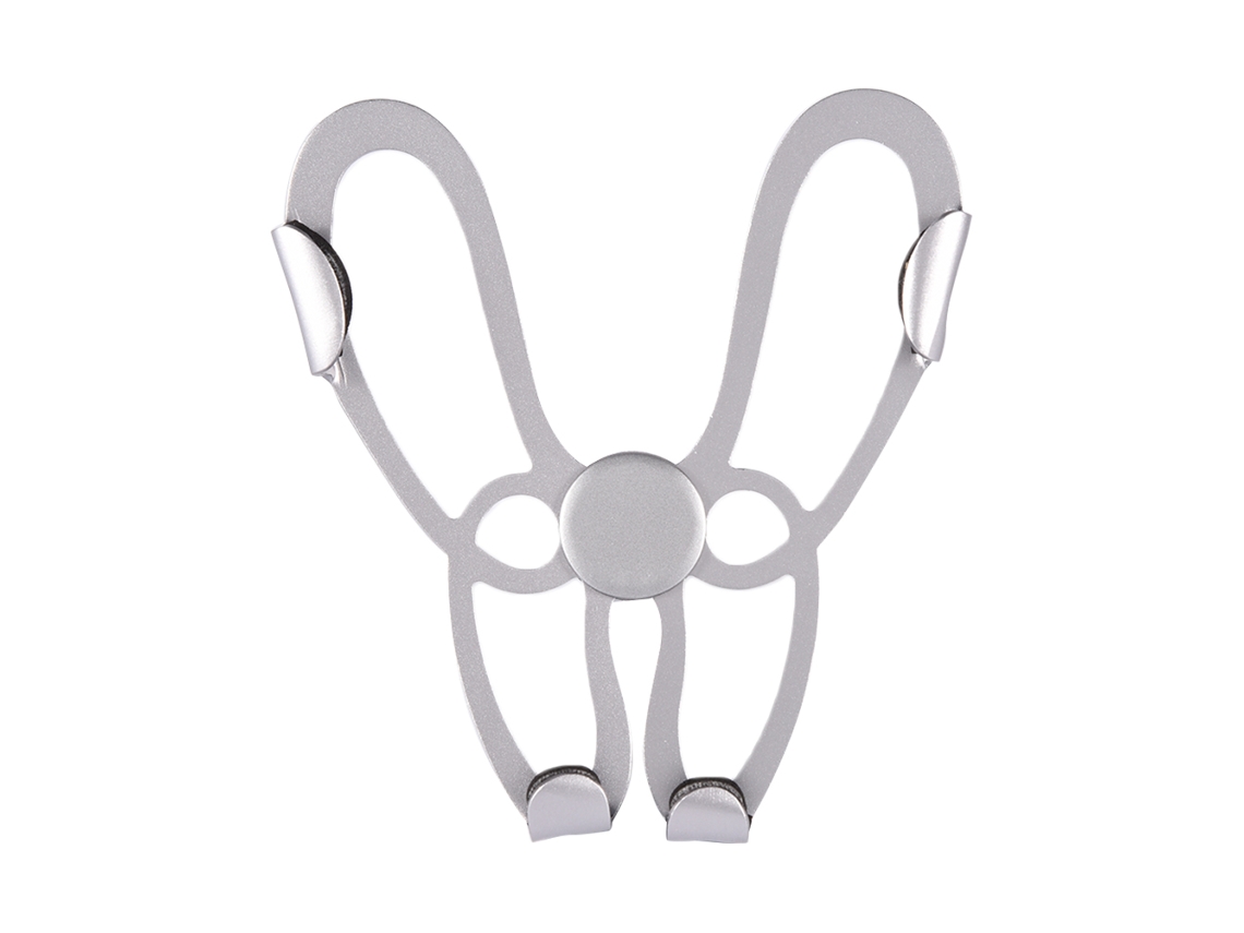 Soporte Para Teléfono Móvil En Coche (diseño De Mariposa, Ajustable) Universal Para Teléfono Móvil Color Plata