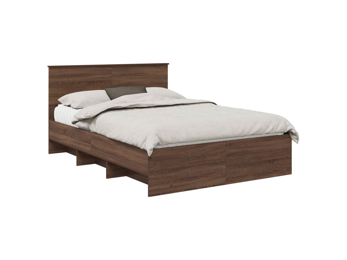Maison Exclusive - Estructura De Cama Con Cabecera Roble Marrón 140 X 200 Cm