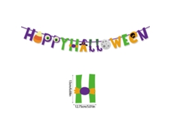 Banner triangular de calabaza para fiesta de Halloween, decoración de escena de bandera, estilo 2 Chennnls