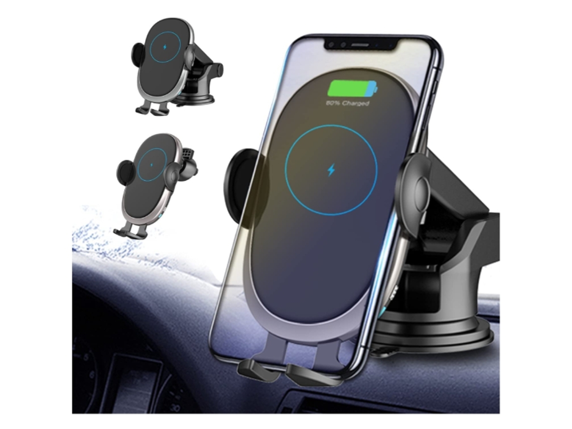Cargador Carro Sem Fios Sensor Yizhood Negro