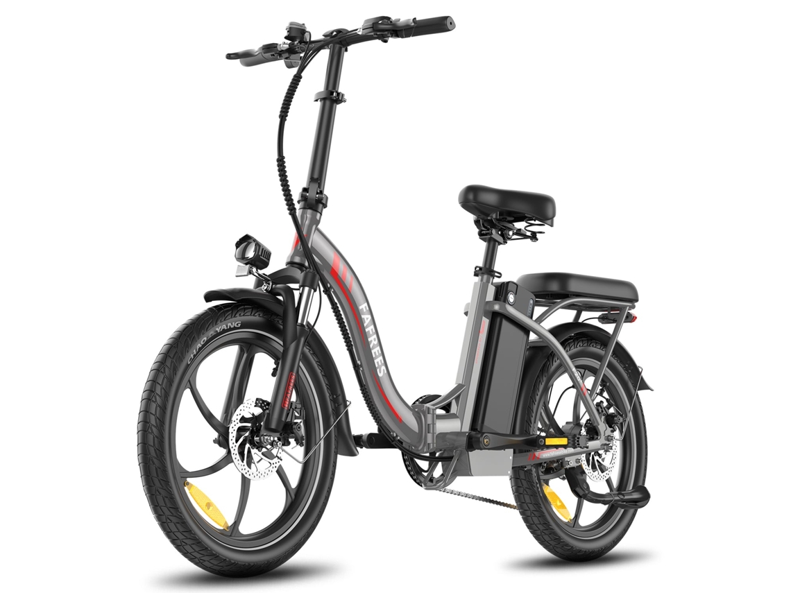 Bicicleta eléctrica Fafrees F20, motor de 250 W, batería de 36 V 20 Ah, neumáticos de 20 pulgadas, frenos de disco mecánicos, color gris