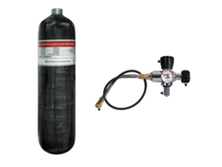 Tanque de aire de alta presión Tuxing de 300 bar, capacidad de 3 l, construcción duradera de fibra de carbono, 3 l con válvula