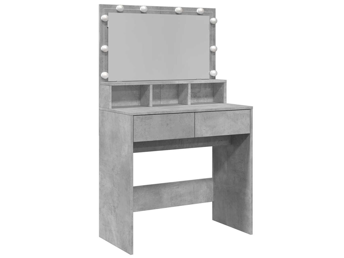 Maison Exclusive - Tocador Con Luces Led Gris Hormigón 80x41x134,5 Cm
