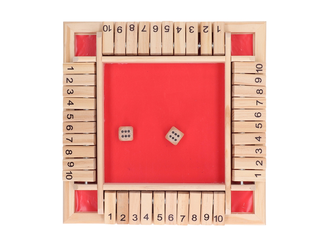 Juego De Dados En Caja De Madera Con Tablero Para El Aprendizaje De Las Matemáticas Para Adultos Y Niños.