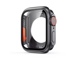 Estuche para Apple Watch Series 10/11 de 46 mm con protector de pantalla de vidrio templado (gris) Spqment