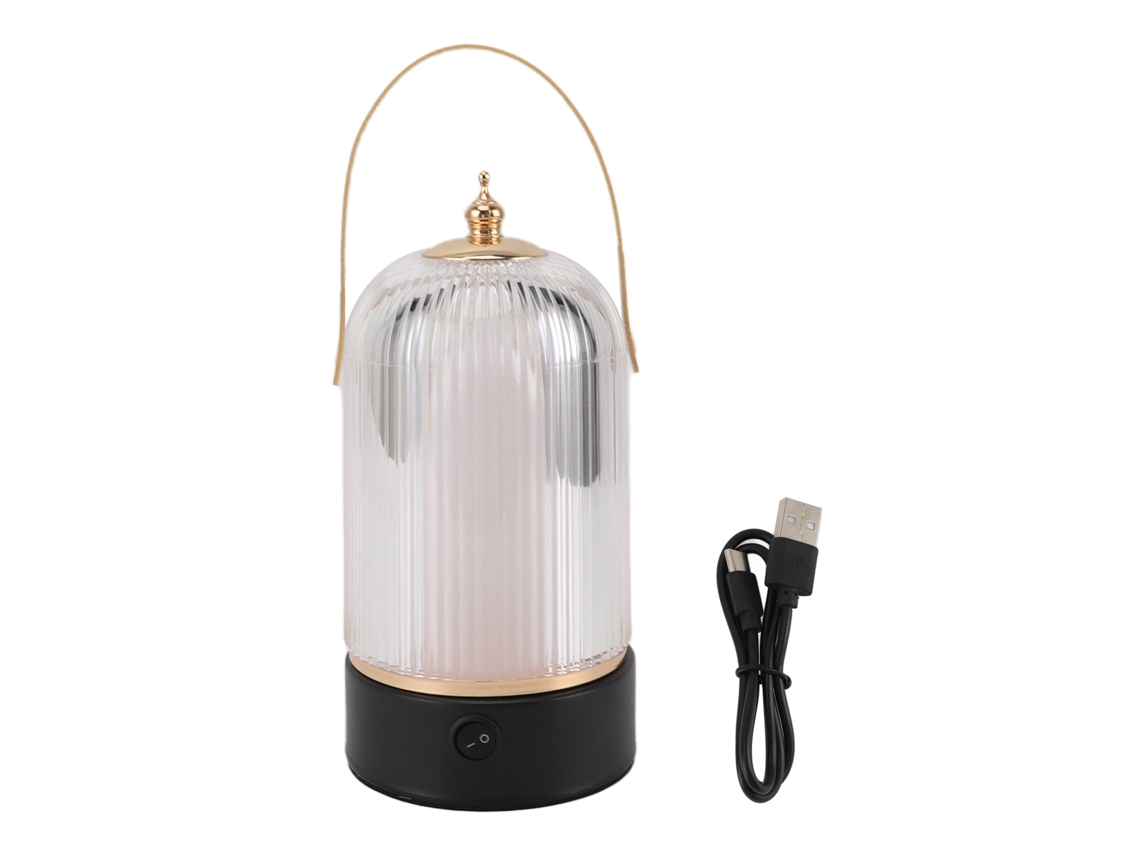 Lámpara De Mesa Portátil, Linterna Led Inalámbrica, Con 3 Niveles Iluminación, Recargable, Efecto Ll