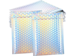 Juego de 12 sobres acolchados holográficos dorados, sobres acolchados para profesionales