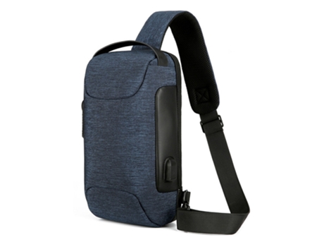 Bolso bandolera antirrobo, mochila impermeable para el pecho, mochila de hombro para hombres y mujeres (azul)