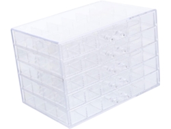 Caja De Almacenamiento Transparente De 5 Niveles Para Decoración De Uñas, De Plástico Resistente.
