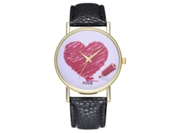 Reloj De Pareja Zhoulianfa De Piel Sintética Con Bisel Sencillo Love Y Movimiento De Cuarzo.