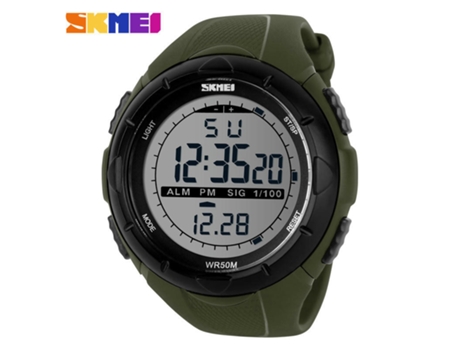 Reloj digital para hombre, relojes deportivos impermeables, cronómetro LED, reloj despertador, verde militar grande 1025 LUUCOZK