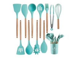 Juego de utensilios de cocina de silicona de 11 piezas de calidad alimentaria, utensilios de cocina UISAVE