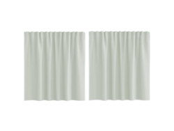 Maison Exclusive - Cortinas De Voile Con Ojales Para Barra, 2 Unidades, Gris Claro