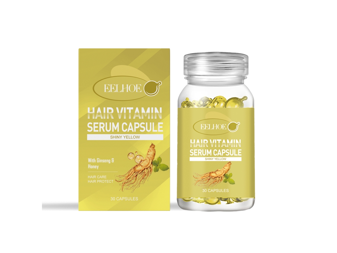 Cápsulas de aceite para cabello amarillo