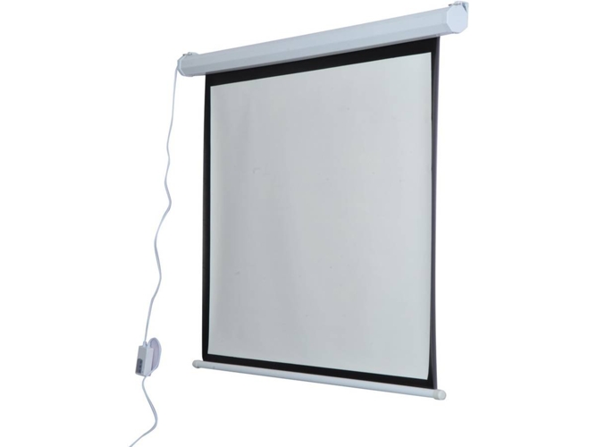 Homcom Pantalla Del proyector universal para motorizada 100 43 control remoto cine en casa presentaciones colgada blanco 203x152