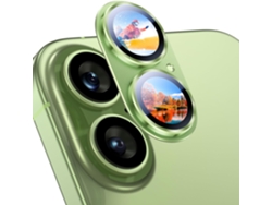 Protector de pantalla Yuysan para iPhone 17, cristal templado + aleación (verde salvia)