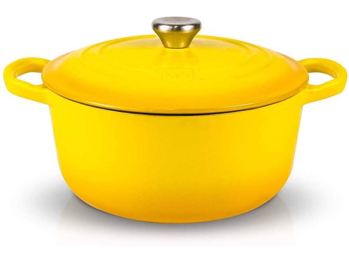 Olla MASTER SWISS Hierro Fundido H (Amarillo - 24 cm - 4.5 L)