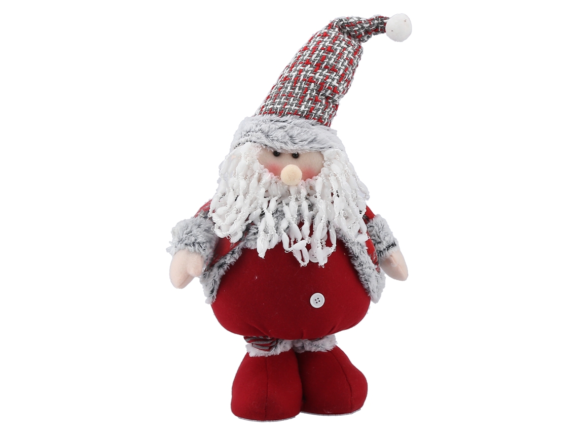 Muñeco Decorativo Retráctil De Papá Noel Para Decoración Navideña Del Hogar Y Fiestas, Hecho De Franela, 49x27cm