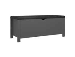 Maison Exclusive - Caja De Almacenamiento Con Cojín, Color Gris, 105x40x45 Cm
