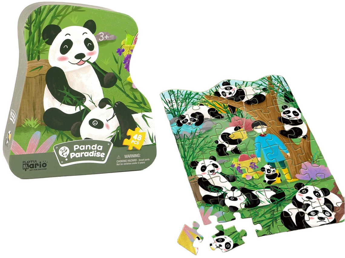 Rompecabezas de panda del bosque de bambú con 48 elementos B.active