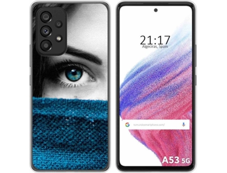 Carcasa para Samsung Galaxy A53 5G TUMUNDOSMARTPHONE Dibujos Ojo Multicolor