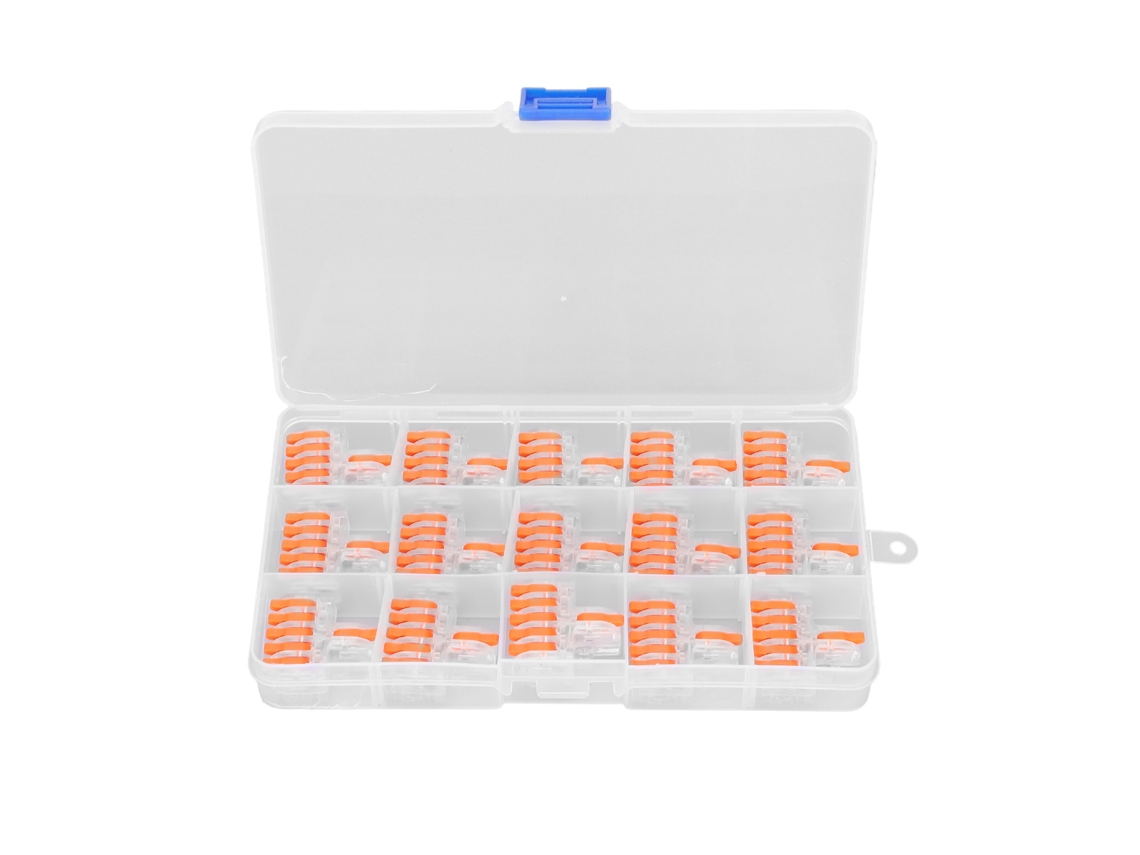 15pcs Conector De Cable Conductor De Splicing Rápido Compacto Splitter Terminales Df‑15 Transparente