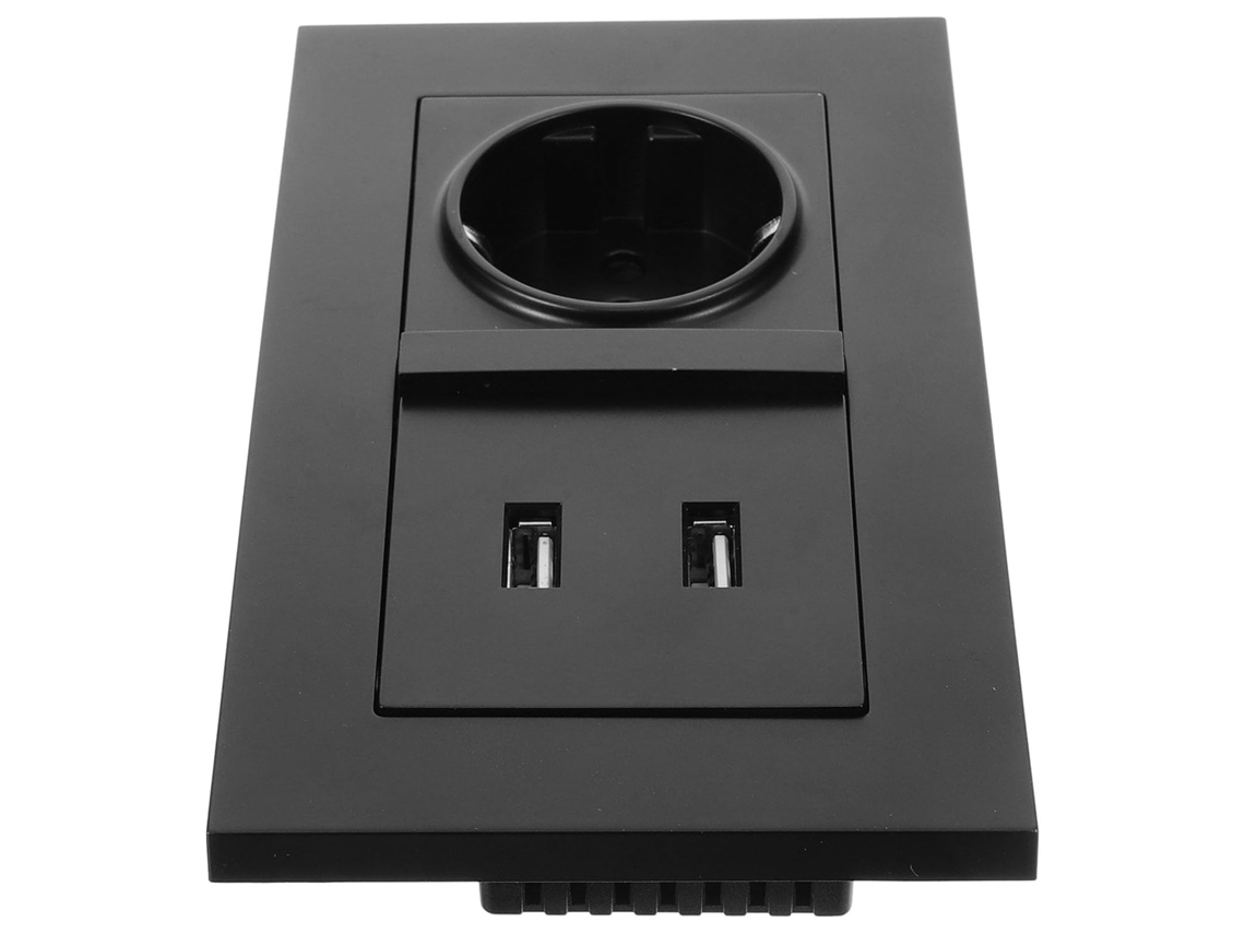 Enchufe de pared USB doble, estándar europeo de dos clavijas, para carga rápida de teléfonos y SFUSHO.