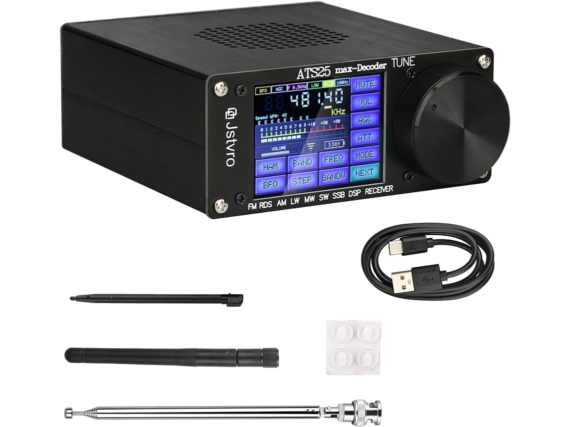 Receptor De Radio 25max-decoder Si4732 Fm Lw Mw Sw Ssb Con Pantalla Táctil De 2,4 Pulgadas, 64-108 Mhz