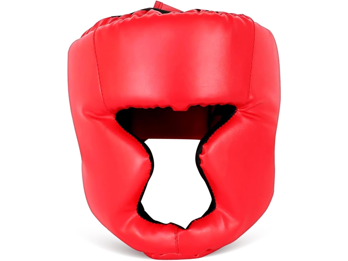 Casco Protector Rojo Para Adultos Para Entrenamiento De Boxeo Y Sparring.