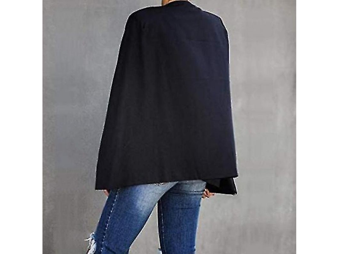 2026-chaqueta Blazer Cape Mujer Manga Dividida Sin Cierre Casual Trabajo Kdw M Rojo