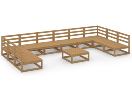 Conjunto 11 de muebles de jardín VIDAXL madera maciza de pino